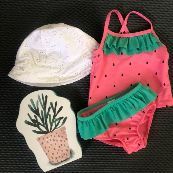 🎀Carter’s 2 pc watermelon bikini🎀 - Picture 2 of 5